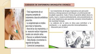 CUIDADOS DE ENFERMERIA BRONQUITIS CRONICA
 