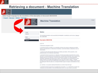 Retrieving a document - Machine Translation 