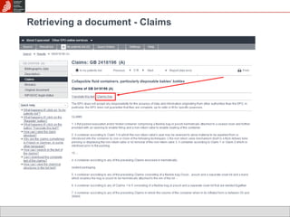 Retrieving a document - Claims 
