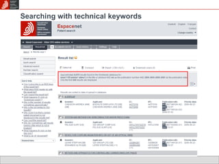 Searching with technical keywords 