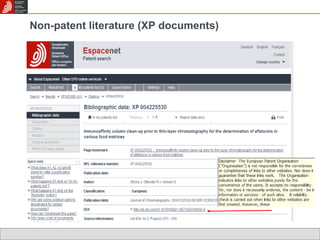 Non-patent literature (XP documents) 