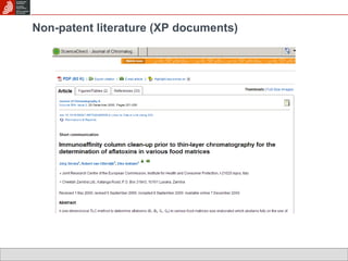 Non-patent literature (XP documents) 