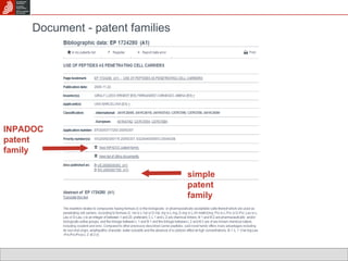 INPADOC patent family Document -  patent families simple patent family 