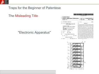 "Electronic Apparatus" Traps for the Beginner of Patentese   The  Misleading   Title 