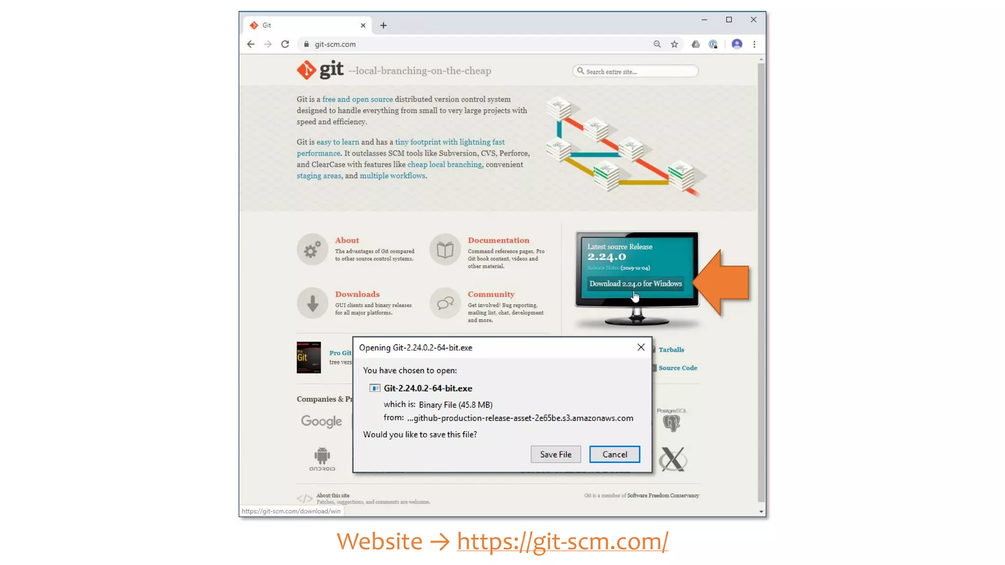 Website → https://git-scm.com/
 