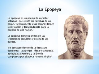 Gracia miseria De confianza Epopeya