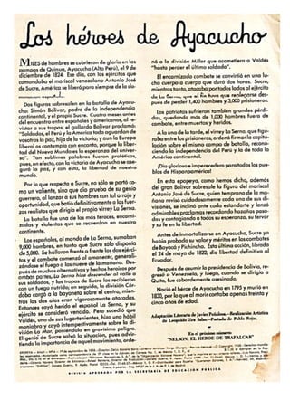 Ayacucho, la batalla que liberó a América, Epopeya, revista completa, 01 setiembre 1958