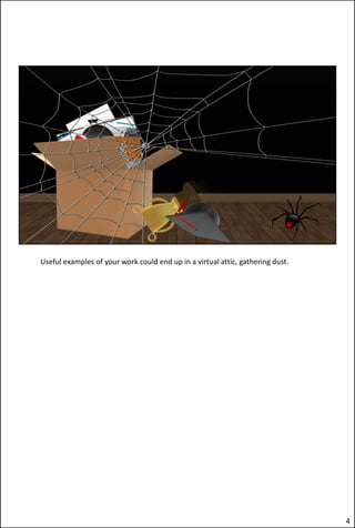 Useful examples of your work could end up in a virtual attic, gathering dust.
4
 