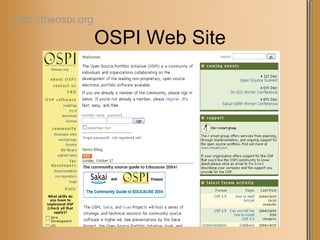 OSPI Web Site http:// theospi.org 