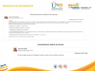 MENSAJES DE SEGUIMIENTO
 