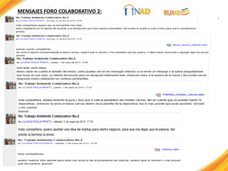 FI-GQ-GCMU-004-015 V. 001-17-04-2013
MENSAJES FORO COLABORATIVO 2:
 