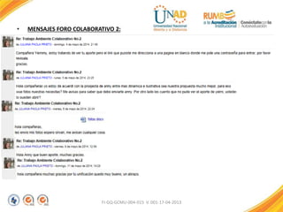 • MENSAJES FORO COLABORATIVO 2:
FI-GQ-GCMU-004-015 V. 001-17-04-2013
 