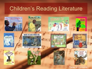 Children’s Reading Literature Table of Contents 