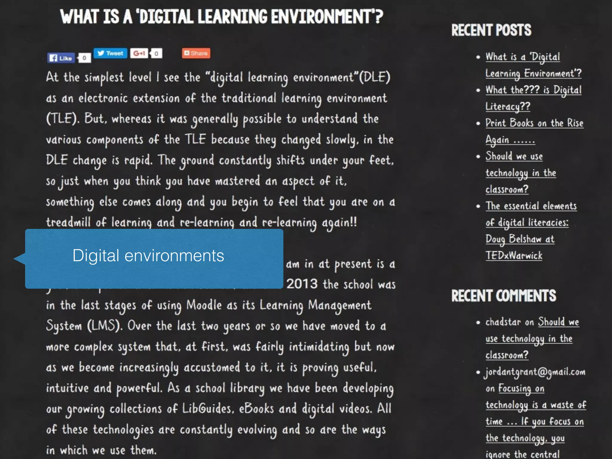 Digital environments
 