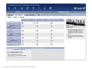 Stud.IPort	
  -­‐	
  ePorOolio	
  im	
  Stud.IP	
  der	
  TU	
  Harburg
 