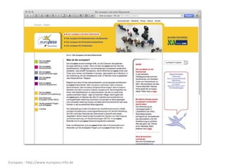 Europass	
  -­‐	
  hZp://www.europass-­‐info.de
 