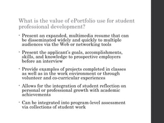 E portfolios | PPT