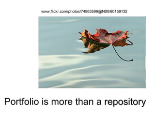 Portfolio is more than a  repository www.flickr.com/photos/74863599@N00/60169132  