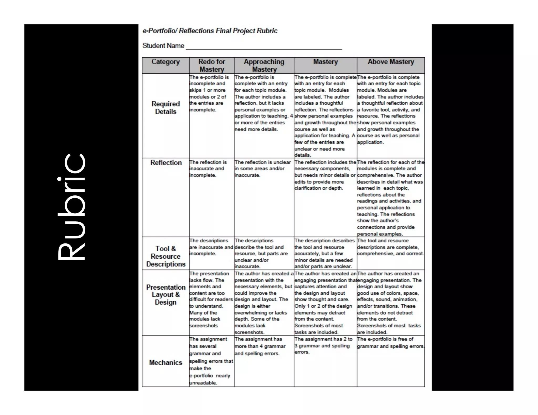 Rubric
 
