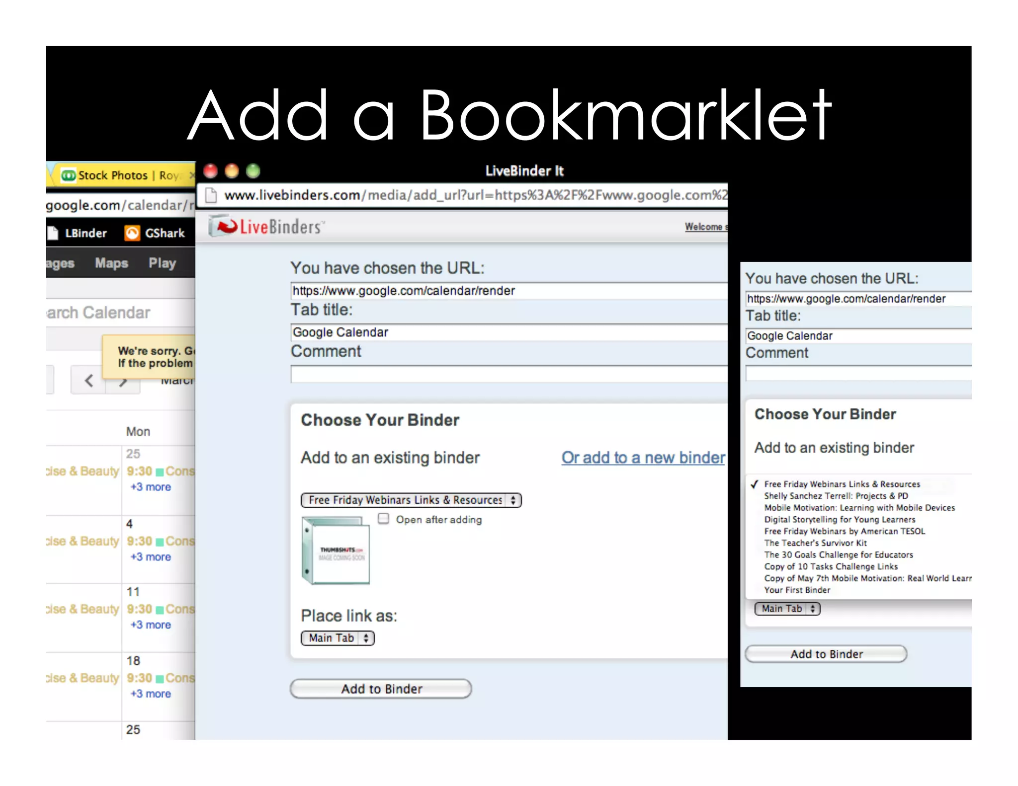 Add a Bookmarklet
 