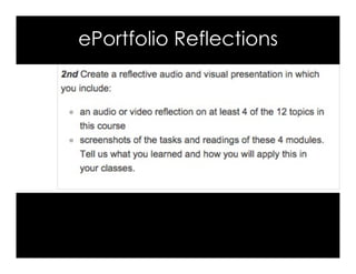 Portfolio Example For Reflection Digital Portfolios for Student Reflection | PDF