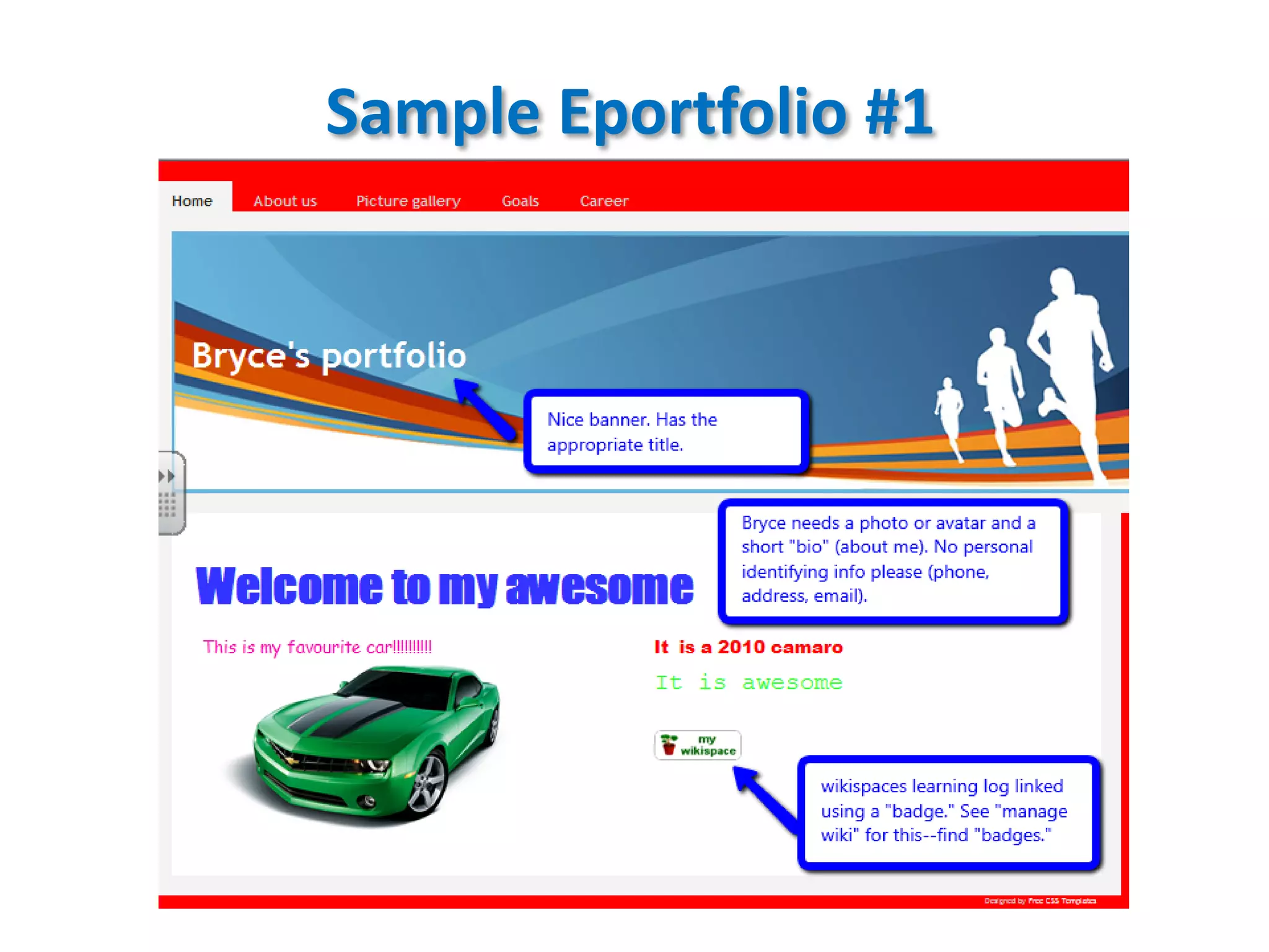 Sample Eportfolio #1
 
