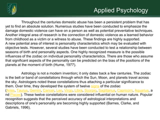 Foundations of PsychologyMMPI-2Current	The first major revision of the MMPI was the MMPI-2, which was standardized on a new national sample of adults in the United States and released in 1989. The purpose of the MMPI-2 was to expand and update the norms; revise items that were out of date, sexist, or problematic; and broaden the item pool to extend the range of constructs one could evaluate. In turn, this helped provide more useful, better descriptive diagnostic information relevant to current test-takers today (Karp & Karp, 2008). It is commonly used by mental health professionals to assess and diagnose mental illness while also being utilized in other fields outside of psychology.  Also, the test is used in legal cases, including criminal defense and custody disputes. It has also been used as a screening instrument for certain professions, especially high risk careers. As with all new areas of research, the MMPI-2 has fallen victim to much scrutiny.   Limitations 	Although the MMPI was revised in 1989, a large portion of the original MMPI is contained in the MMPI-2. The traditional validity scales (L, F, and K) and the 10 clinical scales are essentially the same as they were in the original instrument. These scales were kept intact in the MMPI-2 to ensure a connection between the two versions of the instrument for clinical and research purposes. Therefore, similar limitations still hinder the revised version. Individual differences still remain a crucial issue that to this day; remain unresolved (Ben-Porath, Butcher, &Graham, 1995). 