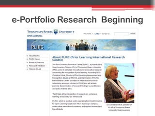 e-Portfolio Research Beginning
