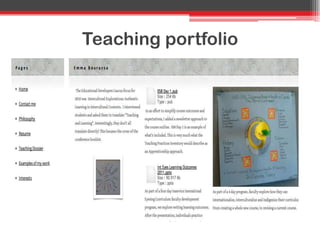 Teaching portfolio