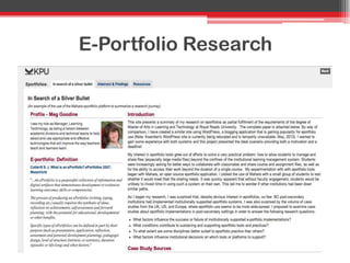 E-Portfolio Research