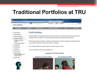 Traditional Portfolios at TRU