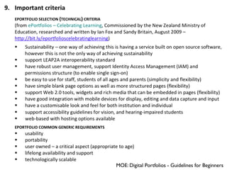MOE: Digital Portfolios - Guidelines for Beginners
 