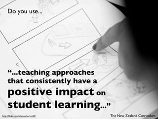 Do you use...




     “...teaching approaches
     that consistently have a
     positive impact on
     student learning...