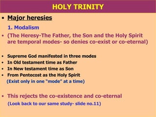 Modalist Trinity HOLY TRINITY | PPT