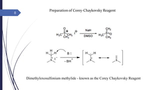 8
Preparation of Corey-Chaykovsky Reagent
Dimethyloxosulfonium methylide - known as the Corey Chaykovsky Reagent
 