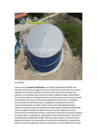 Epoxy Coated Tanks for Seawater Desalination Durable for Salt Water ...