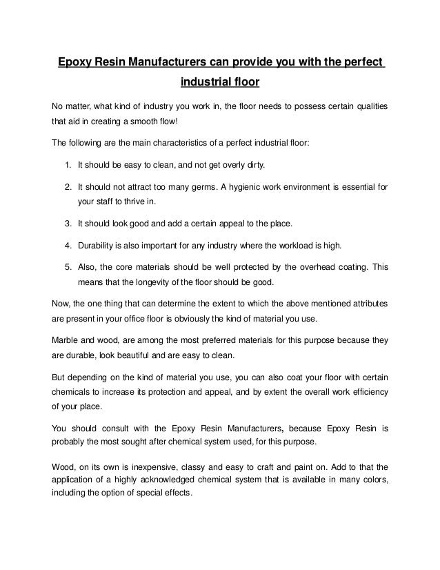 Epoxy resin manufacturers_can_provide_you_with_the_perfect_industrial…