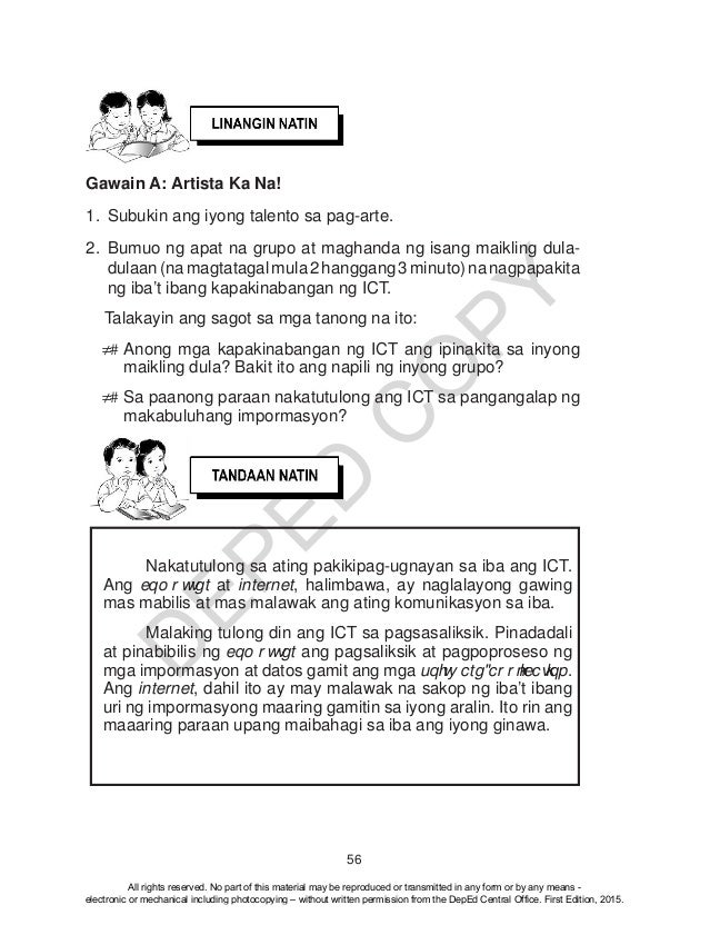 K To 12 Grade 4 Learner’s Material In Epp (q1q4) 296
