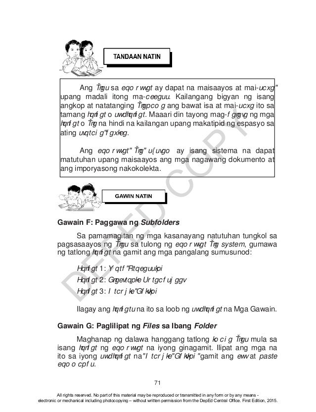 K To 12 Grade 4 Learner’s Material In Epp (q1q4) 296