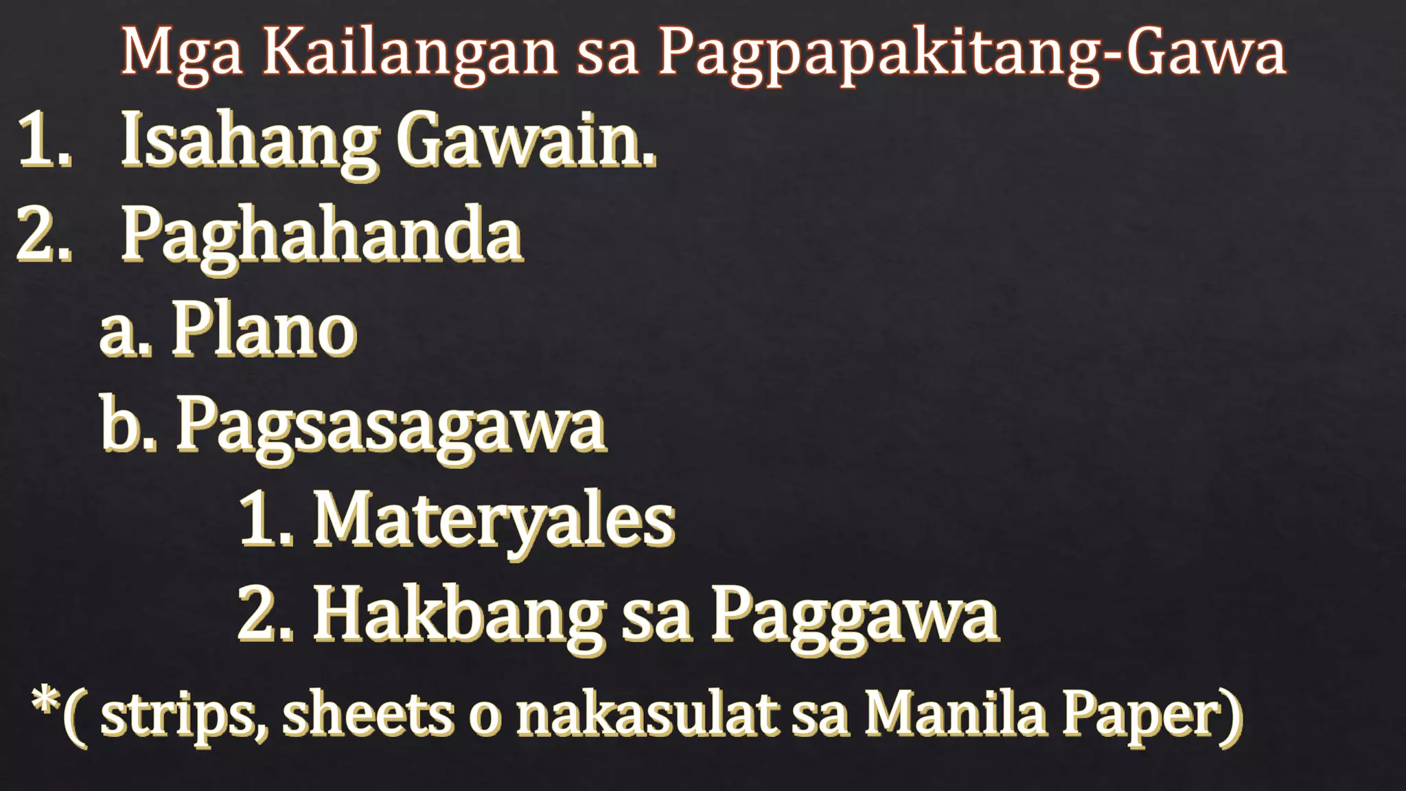 Epp 6 industrial arts 3rd quarter mga gawaing pangindustriya PPT