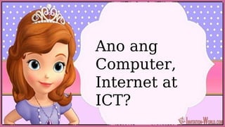 Computer Text Describe It Tagalog EPP-TLE 4_Q1 1 naipaliliwanag ang kahalagahan ng computer at iba pang ...