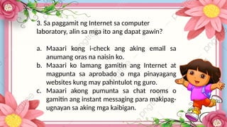 Computer Text Describe It Tagalog EPP-TLE 4_Q1 1 naipaliliwanag ang kahalagahan ng computer at iba pang ...