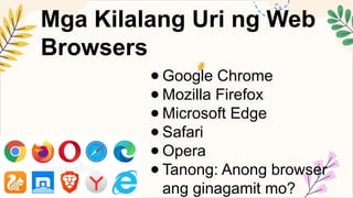 EPP5 Q1 2 nakikilala ang mga uri ng web browser at mga bahagi nito.pptx