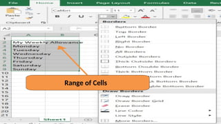 Range of Cells
 