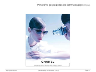www.jouvenot.com Les Brigades du Marketing © 2012 Page 12
Panorama des registres de communication / Décalé
 