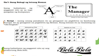 Iba't Ibang Uri ng Lettering Styles at mga Gabay sa Pagleletra | PPTX