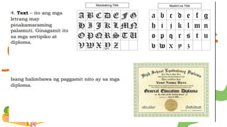 Iba't Ibang Uri ng Lettering Styles at mga Gabay sa Pagleletra | PPTX