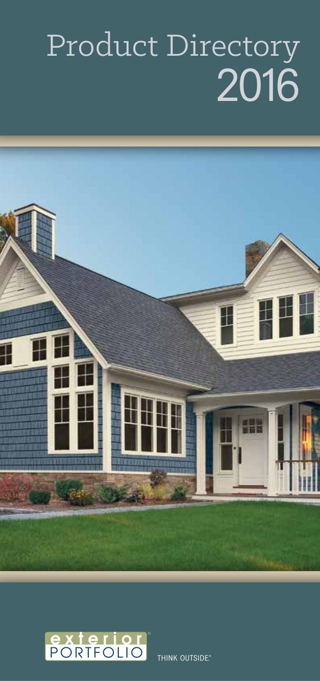 Exterior Portfolio Product Directory 2016 Exterior Portfolio Product Directory 2016