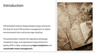 Comprehensive Guide to EPR Certification and Battery Waste Management ...