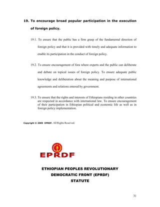 Eprdf Ethiopian People's Revolutionary Democratic Front ( E.P.R.D.F.) major ...